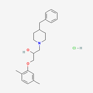 molecular formula C23H32ClNO2 B2918551 1-(4-Benzylpiperidin-1-yl)-3-(2,5-dimethylphenoxy)propan-2-ol hydrochloride CAS No. 471262-52-9