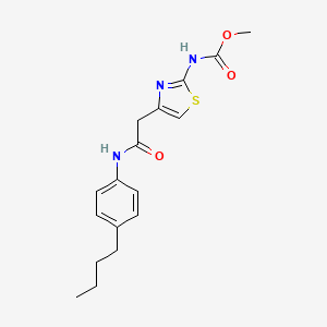Methyl (4-(2-((4-butylphenyl)amino)-2-oxoethyl)thiazol-2-yl)carbamate