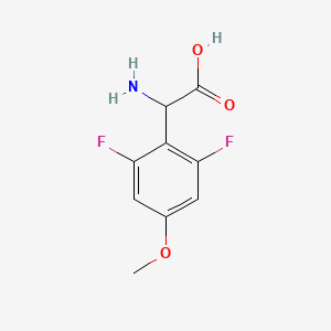 molecular formula C9H9F2NO3 B2918558 2-Amino-2-(2,6-difluoro-4-methoxyphenyl)acetic acid CAS No. 1259974-67-8