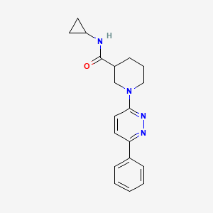 molecular formula C19H22N4O B2918593 N-cyclopropyl-1-(6-phenylpyridazin-3-yl)piperidine-3-carboxamide CAS No. 1105231-09-1
