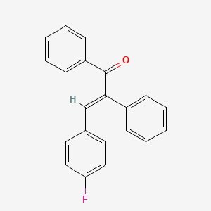 molecular formula C21H15FO B2918602 3-(4-Fluorophenyl)-1,2-diphenyl-2-propen-1-one CAS No. 34236-68-5