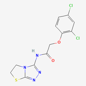 molecular formula C12H10Cl2N4O2S B2918609 2-(2,4-dichlorophenoxy)-N-(5,6-dihydrothiazolo[2,3-c][1,2,4]triazol-3-yl)acetamide CAS No. 921152-82-1