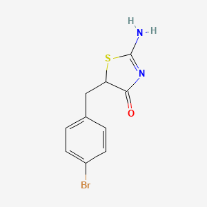 molecular formula C10H9BrN2OS B2918610 2-Amino-5-[(4-bromophenyl)methyl]-1,3-thiazol-4-one CAS No. 303093-56-3