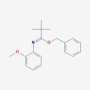 molecular formula C19H23NO2 B2918612 benzyl N-(2-methoxyphenyl)-2,2-dimethylpropanimidate CAS No. 306992-11-0