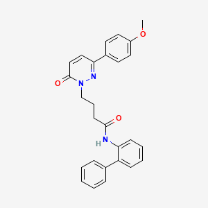 molecular formula C27H25N3O3 B2918614 N-([1,1'-biphenyl]-2-yl)-4-(3-(4-methoxyphenyl)-6-oxopyridazin-1(6H)-yl)butanamide CAS No. 953145-60-3