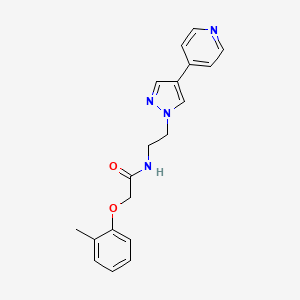 molecular formula C19H20N4O2 B2918616 2-(2-methylphenoxy)-N-{2-[4-(pyridin-4-yl)-1H-pyrazol-1-yl]ethyl}acetamide CAS No. 2034371-44-1