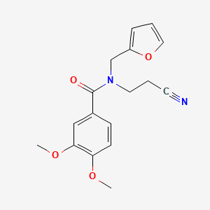 molecular formula C17H18N2O4 B2918630 N-(2-cyanoethyl)-N-(2-furylmethyl)-3,4-dimethoxybenzamide CAS No. 662138-50-3