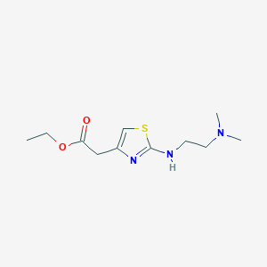 molecular formula C11H19N3O2S B2918637 Ethyl 2-(2-{[2-(dimethylamino)ethyl]amino}-1,3-thiazol-4-yl)acetate CAS No. 1477934-34-1