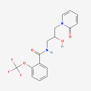 B2918640 N-(2-hydroxy-3-(2-oxopyridin-1(2H)-yl)propyl)-2-(trifluoromethoxy)benzamide CAS No. 1705998-66-8