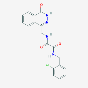 molecular formula C18H15ClN4O3 B2918644 N'-[(2-chlorophenyl)methyl]-N-[(4-oxo-3,4-dihydrophthalazin-1-yl)methyl]ethanediamide CAS No. 946220-11-7