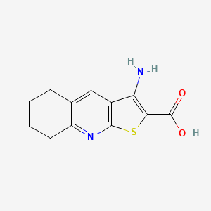 molecular formula C12H12N2O2S B2918653 3-Amino-5,6,7,8-tetrahydrothieno[2,3-b]quinoline-2-carboxylic acid CAS No. 352454-15-0