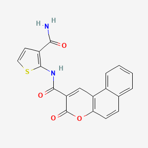 molecular formula C19H12N2O4S B2918731 N-(3-carbamoylthiophen-2-yl)-3-oxo-3H-benzo[f]chromene-2-carboxamide CAS No. 864940-93-2
