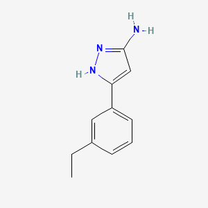 molecular formula C11H13N3 B2918761 5-(3-Ethylphenyl)-1H-pyrazol-3-amine CAS No. 2167528-06-3