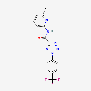 molecular formula C15H11F3N6O B2918765 N-(6-methylpyridin-2-yl)-2-(4-(trifluoromethyl)phenyl)-2H-tetrazole-5-carboxamide CAS No. 1396759-25-3