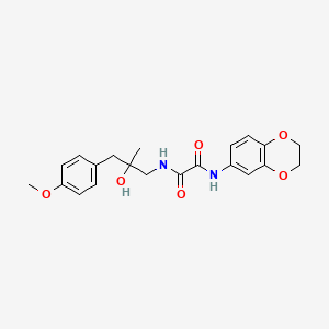 molecular formula C21H24N2O6 B2918775 N-(2,3-dihydro-1,4-benzodioxin-6-yl)-N'-[2-hydroxy-3-(4-methoxyphenyl)-2-methylpropyl]ethanediamide CAS No. 1396781-77-3