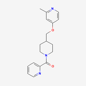 B2918894 [4-[(2-Methylpyridin-4-yl)oxymethyl]piperidin-1-yl]-pyridin-2-ylmethanone CAS No. 2379950-91-9