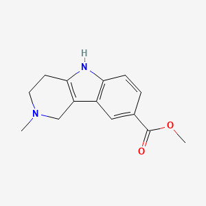 molecular formula C14H16N2O2 B2918898 Methyl 2-methyl-2,3,4,5-tetrahydro-1H-pyrido[4,3-b]indole-8-carboxylate CAS No. 404913-16-2
