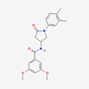 molecular formula C21H24N2O4 B2918960 N-[1-(3,4-dimethylphenyl)-5-oxopyrrolidin-3-yl]-3,5-dimethoxybenzamide CAS No. 896370-14-2