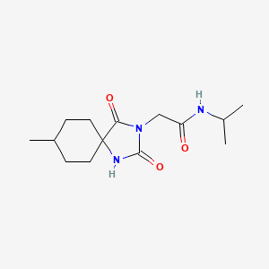 molecular formula C14H23N3O3 B2918965 N-isopropyl-2-(8-methyl-2,4-dioxo-1,3-diazaspiro[4.5]dec-3-yl)acetamide CAS No. 872112-97-5