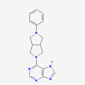molecular formula C17H18N6 B2918967 6-{5-phenyl-octahydropyrrolo[3,4-c]pyrrol-2-yl}-9H-purine CAS No. 2415501-54-9