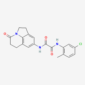 molecular formula C20H18ClN3O3 B2918970 N'-(5-chloro-2-methylphenyl)-N-{11-oxo-1-azatricyclo[6.3.1.0^{4,12}]dodeca-4(12),5,7-trien-6-yl}ethanediamide CAS No. 898435-86-4