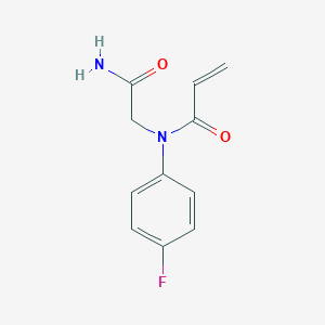 molecular formula C11H11FN2O2 B2919014 N-(2-Amino-2-oxoethyl)-N-(4-fluorophenyl)prop-2-enamide CAS No. 2361642-59-1