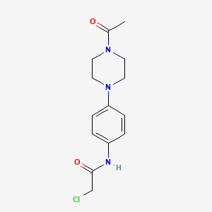 molecular formula C14H18ClN3O2 B2919019 N-[4-(4-acetylpiperazin-1-yl)phenyl]-2-chloroacetamide CAS No. 887709-89-9