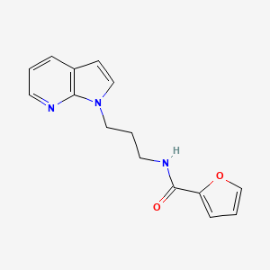 molecular formula C15H15N3O2 B2919034 N-(3-(1H-pyrrolo[2,3-b]pyridin-1-yl)propyl)furan-2-carboxamide CAS No. 1795087-47-6