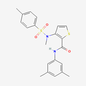 molecular formula C21H22N2O3S2 B2919043 N-(3,5-dimethylphenyl)-3-(N-methyl4-methylbenzenesulfonamido)thiophene-2-carboxamide CAS No. 1116017-51-6