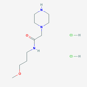 molecular formula C10H23Cl2N3O2 B2919059 N-(3-Methoxypropyl)-2-(piperazin-1-yl)acetamide dihydrochloride CAS No. 2229561-61-7