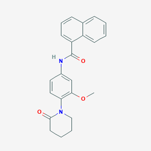molecular formula C23H22N2O3 B2919098 N-[3-methoxy-4-(2-oxopiperidin-1-yl)phenyl]naphthalene-1-carboxamide CAS No. 942013-91-4