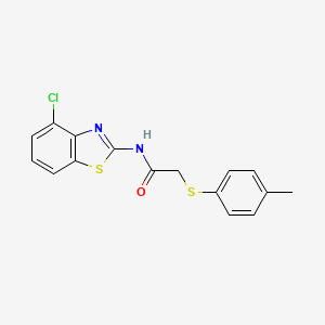 molecular formula C16H13ClN2OS2 B2919101 N-(4-chlorobenzo[d]thiazol-2-yl)-2-(p-tolylthio)acetamide CAS No. 895453-99-3