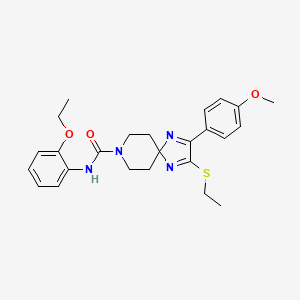 molecular formula C25H30N4O3S B2919103 N-(2-ETHOXYPHENYL)-2-(ETHYLSULFANYL)-3-(4-METHOXYPHENYL)-1,4,8-TRIAZASPIRO[4.5]DECA-1,3-DIENE-8-CARBOXAMIDE CAS No. 894883-50-2