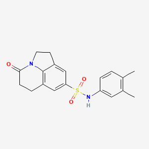 molecular formula C19H20N2O3S B2919117 N-(3,4-dimethylphenyl)-11-oxo-1-azatricyclo[6.3.1.0^{4,12}]dodeca-4(12),5,7-triene-6-sulfonamide CAS No. 898463-12-2