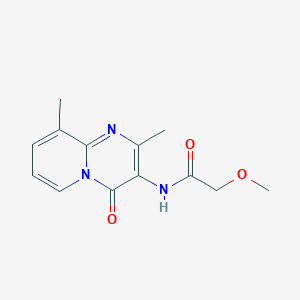 molecular formula C13H15N3O3 B2919157 N-(2,9-dimethyl-4-oxo-4H-pyrido[1,2-a]pyrimidin-3-yl)-2-methoxyacetamide CAS No. 897617-45-7