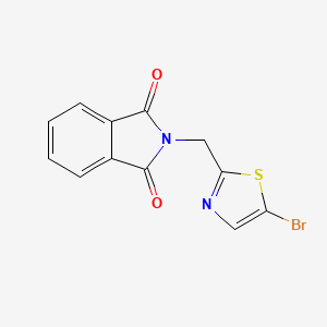 molecular formula C12H7BrN2O2S B2919172 2-[(5-bromo-1,3-thiazol-2-yl)methyl]-2,3-dihydro-1H-isoindole-1,3-dione CAS No. 2060008-44-6