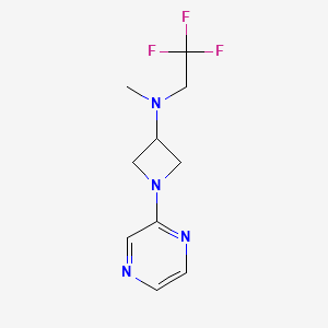 molecular formula C10H13F3N4 B2919212 N-methyl-1-(pyrazin-2-yl)-N-(2,2,2-trifluoroethyl)azetidin-3-amine CAS No. 2380088-60-6