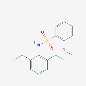 molecular formula C18H23NO3S B2919288 N-(2,6-diethylphenyl)-2-methoxy-5-methylbenzene-1-sulfonamide CAS No. 832687-78-2