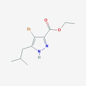 molecular formula C10H15BrN2O2 B2919321 ethyl 4-bromo-3-isobutyl-1H-pyrazole-5-carboxylate CAS No. 1354895-87-6