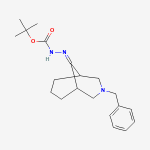 molecular formula C20H29N3O2 B2919325 N'-{3-benzyl-3-azabicyclo[3.3.1]nonan-9-ylidene}(tert-butoxy)carbohydrazide CAS No. 2193067-11-5