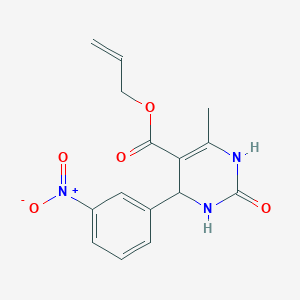 molecular formula C15H15N3O5 B2919342 Prop-2-en-1-yl 6-methyl-4-(3-nitrophenyl)-2-oxo-1,2,3,4-tetrahydropyrimidine-5-carboxylate CAS No. 295807-23-7