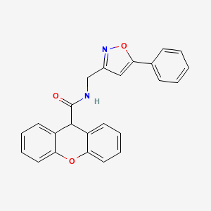 molecular formula C24H18N2O3 B2919362 N-[(5-phenyl-1,2-oxazol-3-yl)methyl]-9H-xanthene-9-carboxamide CAS No. 946340-33-6