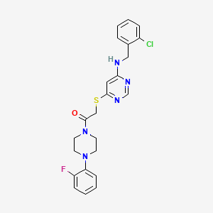 2-((6-((2-Chlorobenzyl)amino)pyrimidin-4-yl)thio)-1-(4-(2-fluorophenyl)piperazin-1-yl)ethanone