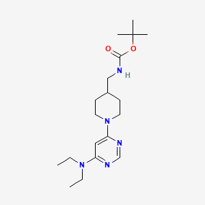molecular formula C19H33N5O2 B2919388 tert-Butyl ((1-(6-(diethylamino)pyrimidin-4-yl)piperidin-4-yl)methyl)carbamate CAS No. 1353947-09-7