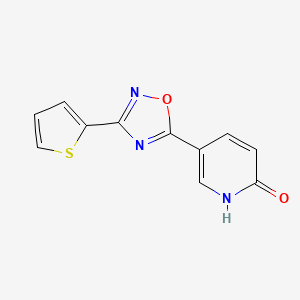 5-[3-(Thiophen-2-yl)-1,2,4-oxadiazol-5-yl]pyridin-2(1H)-one