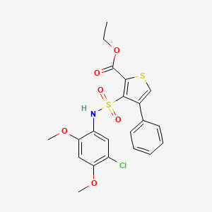 Ethyl 3-[(5-chloro-2,4-dimethoxyphenyl)sulfamoyl]-4-phenylthiophene-2-carboxylate