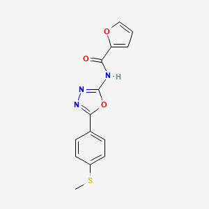 molecular formula C14H11N3O3S B2919470 N-(5-(4-(methylthio)phenyl)-1,3,4-oxadiazol-2-yl)furan-2-carboxamide CAS No. 886917-40-4