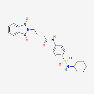 molecular formula C24H27N3O5S B2919486 N-[4-(cyclohexylsulfamoyl)phenyl]-4-(1,3-dioxo-2,3-dihydro-1H-isoindol-2-yl)butanamide CAS No. 692762-49-5
