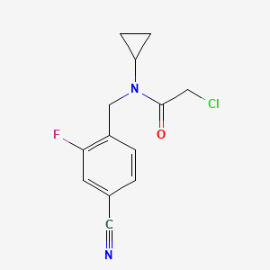 2-Chloro-N-[(4-cyano-2-fluorophenyl)methyl]-N-cyclopropylacetamide