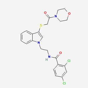2,4-dichloro-N-(2-(3-((2-morpholino-2-oxoethyl)thio)-1H-indol-1-yl)ethyl)benzamide